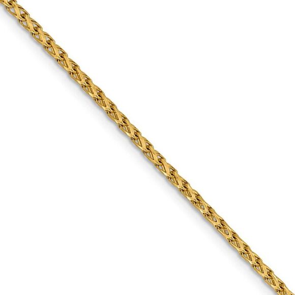 2.1mm 14k Yellow Gold Diamond Cut Open Franco Chain Necklace, 20 Inch - Picture 1 of 8
